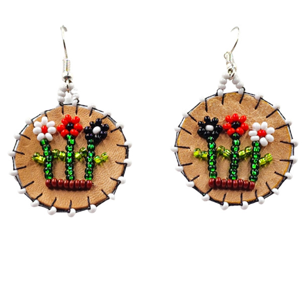 Earrings Leather Floral Assorted