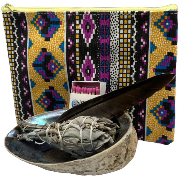 Abalone Shell Smudge Kit With Pouch