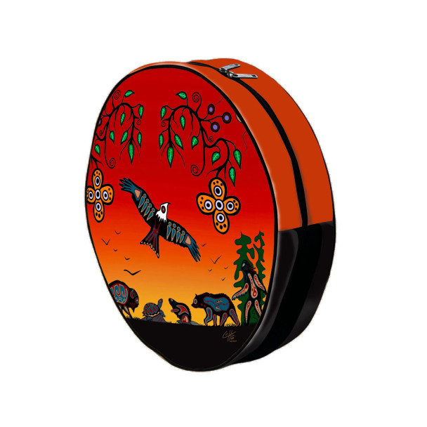 Drum Bag 14" Artists "Seven Grandfather Teachings" By Cody Houle Drum Bag 14" Artists "Seven Grandfather Teachings" By Cody Houle