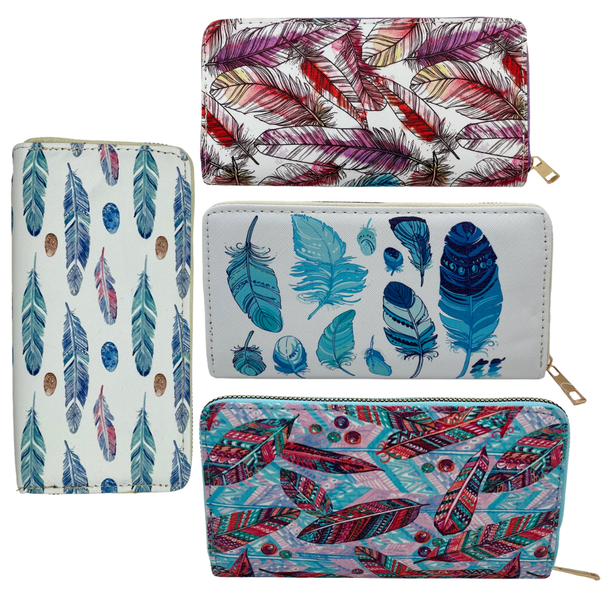 Wallet with Feathers