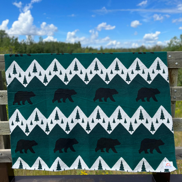 Buffalo Cross Premium Throw Forest Bear