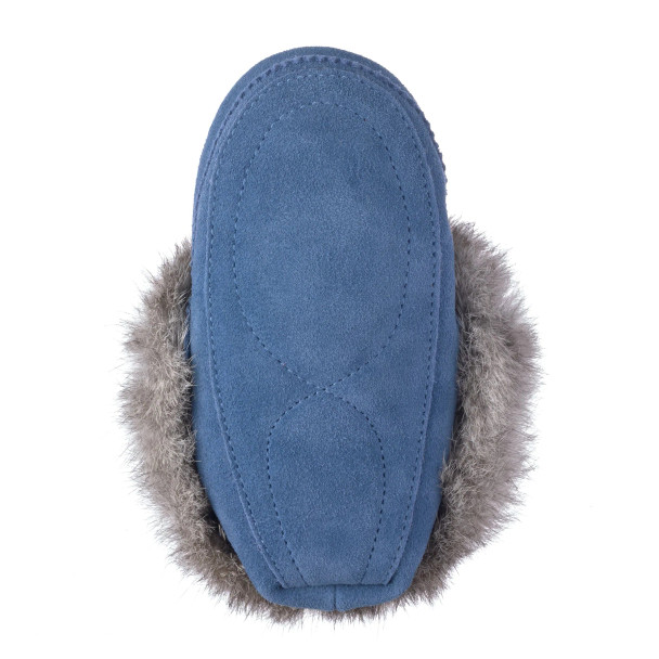 Youth Mini Suede Blue Moccasin