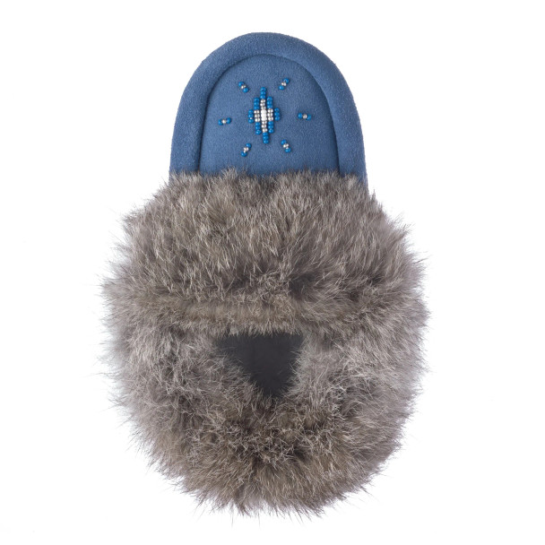 Youth Mini Suede Blue Moccasin