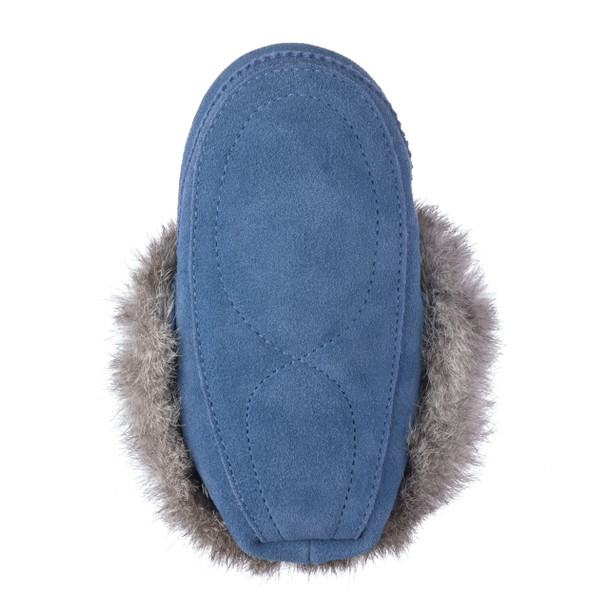 Child Mini Suede Blue Moccasin