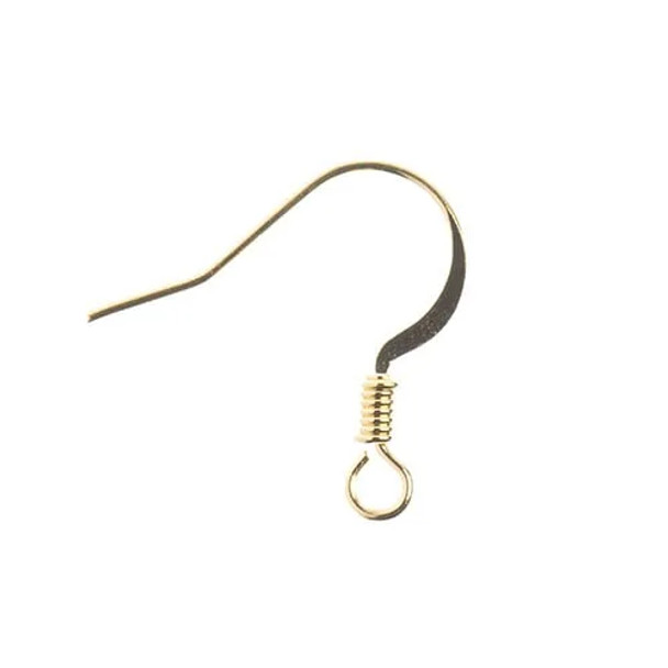 Earwire with Coil Gold 60pcs