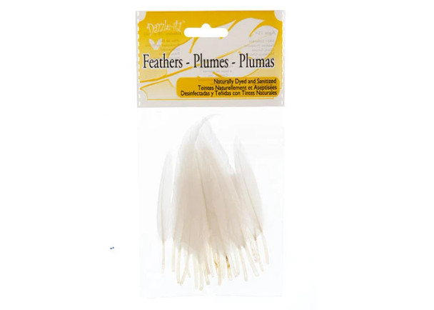 Feathers Duck Quill 3-4" White Dazzle-it!