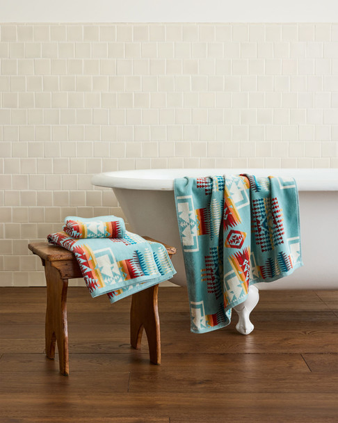 Bath Towel Set 3pc Chief Joseph Aqua Pendleton Bath Towel Set 3pc Chief Joseph Aqua Pendleton
