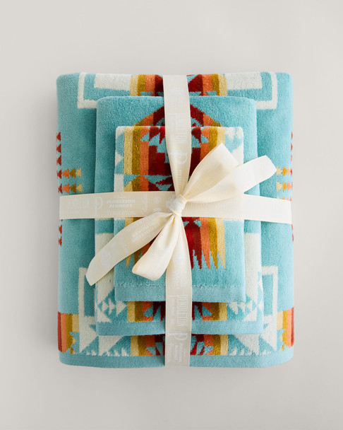 Bath Towel Set 3pc Chief Joseph Aqua Pendleton Bath Towel Set 3pc Chief Joseph Aqua Pendleton