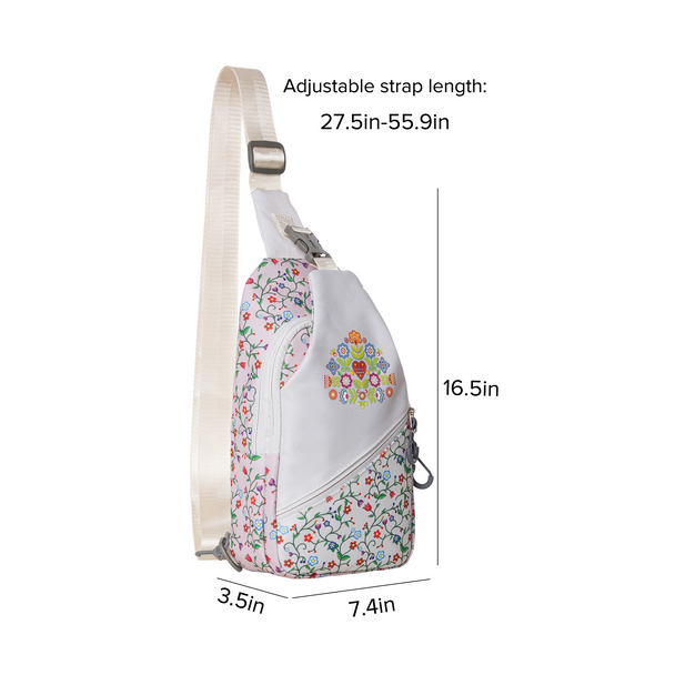 Crossbody Sling Bag Floral Design