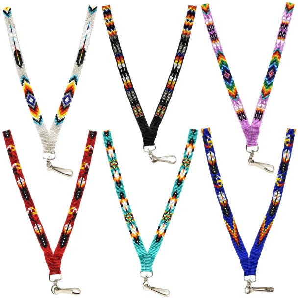 Beaded Lanyard Loomed Assorted 1pc