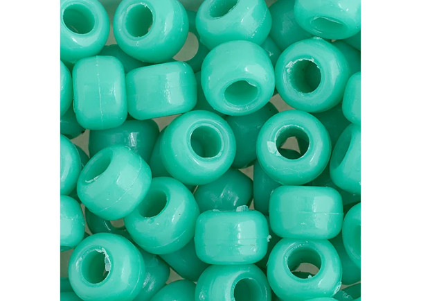 Crow Beads Plastic 1000pcs 9mm Opaque Light Turquoise
