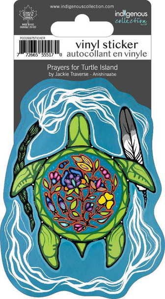 Sticker 1pc "Prayers for Turtle Island" Jackie Traverse