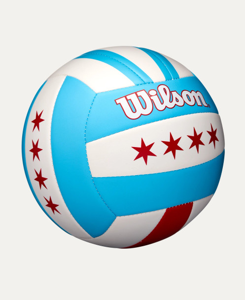 Volleyball White Red Blue with Stars Wilson