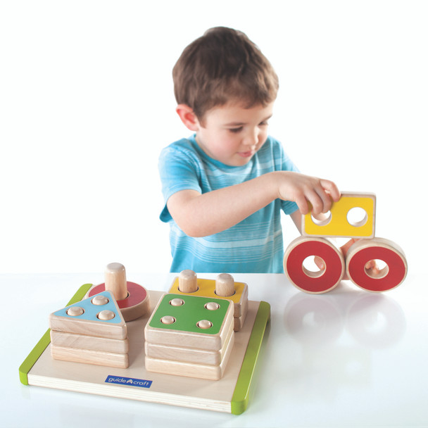 Sort And Stack Shapes 13pcs Guide Craft