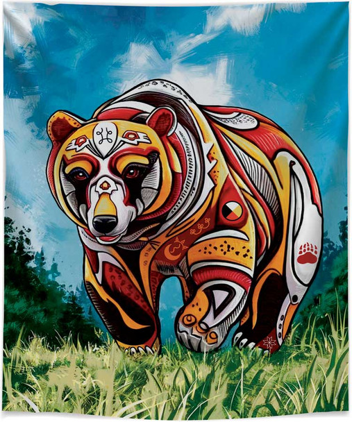Fleece Blanket 50x60 "Spirit Bear" Stephanie White