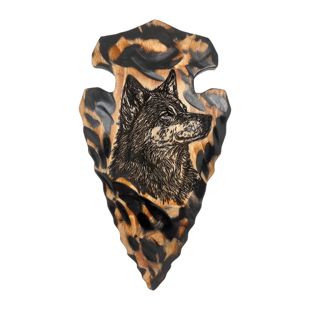 Arrowhead Plaque - Wolf Head