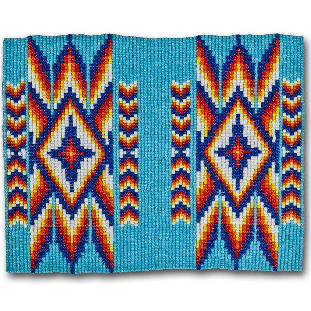 Beaded Cuff 6" X 8.5" - Oklahoma Style Turquoise