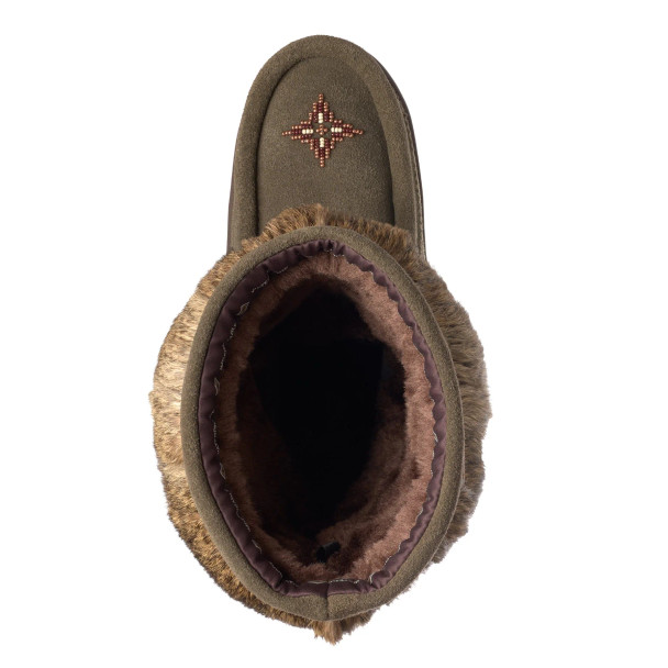 Half Suede Dark Olive Ladies Waterproof Mukluk Half Suede Dark Olive Ladies Waterproof Mukluk
