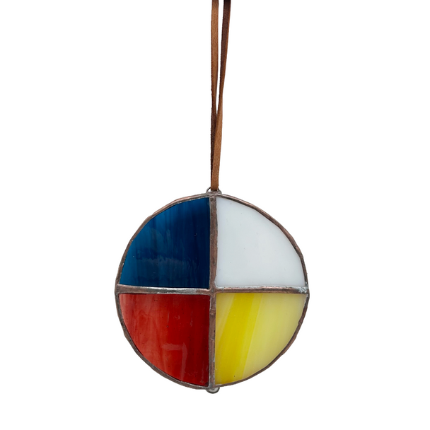 Glass Suncatcher - Medicine Wheel Glass Suncatcher - Medicine Wheel