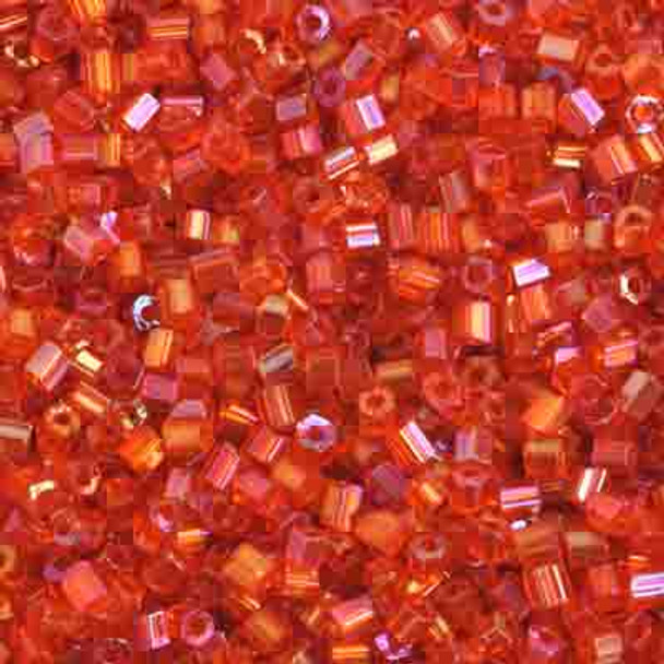 Seed Beads 2 cut 10/0 Transparent Orange AB 20g bag