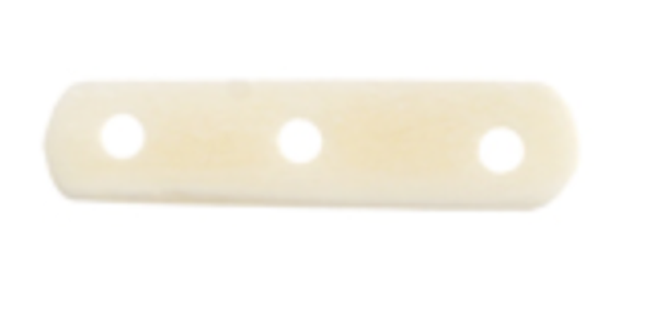 Bone Spacer White 3 Hole 25mm 10pcs