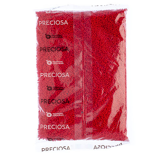 Czech Seedbead 10/0 500g  Opaque Medium Red