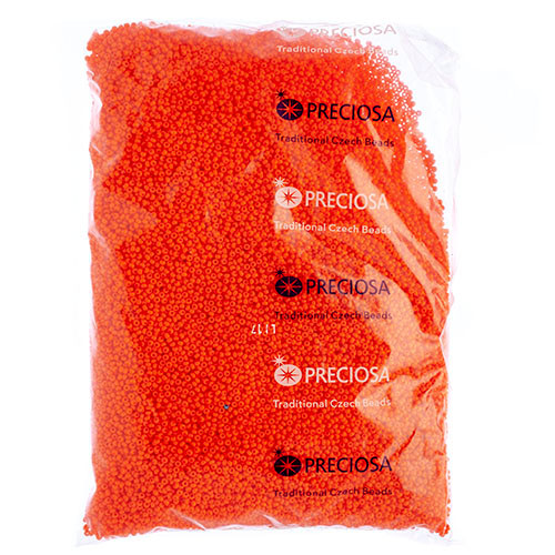 Czech Seedbead 10/0 500g  Opaque Orange