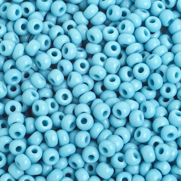 Czech Seed/Pony bead 6/0 Opaque  Turquoise Blue 22g Vial