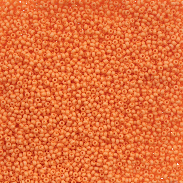 Czech Seedbead 11/0 Orange Chalk Dyed Solgel 22g Vial