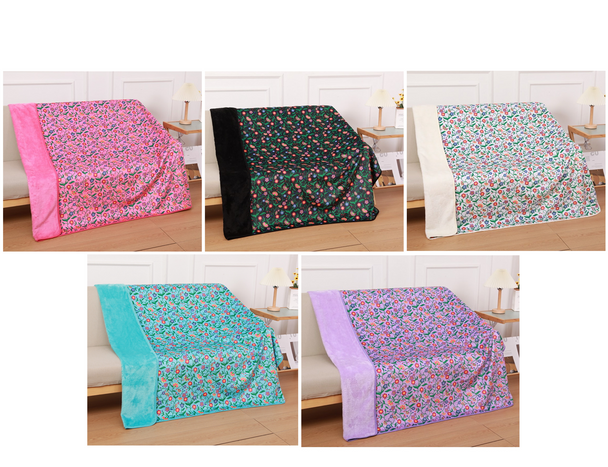 Sherpa Throw Floral Essence 50"x60"