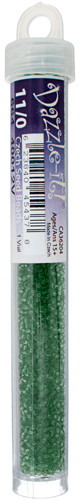 Czech Seedbead 11/0  Transparent Light Green 22g Vial