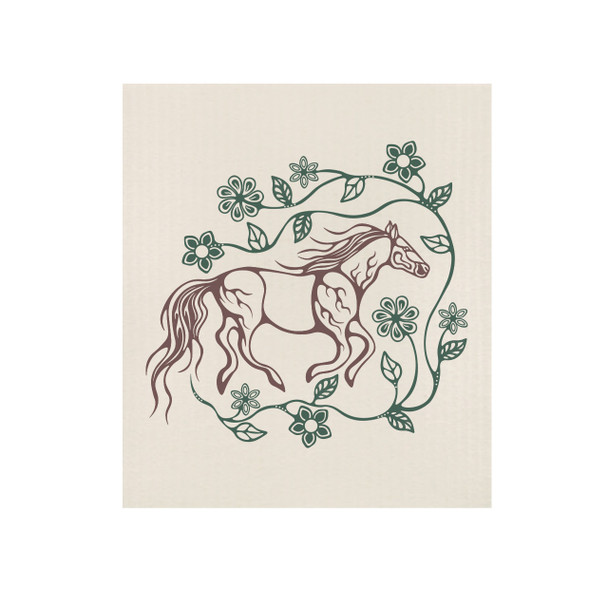 Eco-cloth 1pc 6.75" x 8" Horse (Bebezhigooganzhii)" Storm Angeconeb