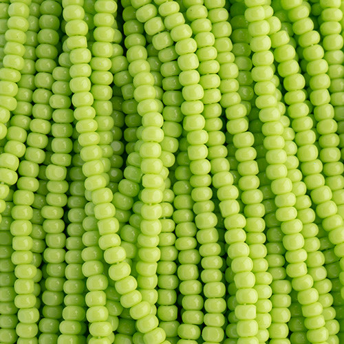 Beads Cut 11/0 Strung Opaque Pale Green