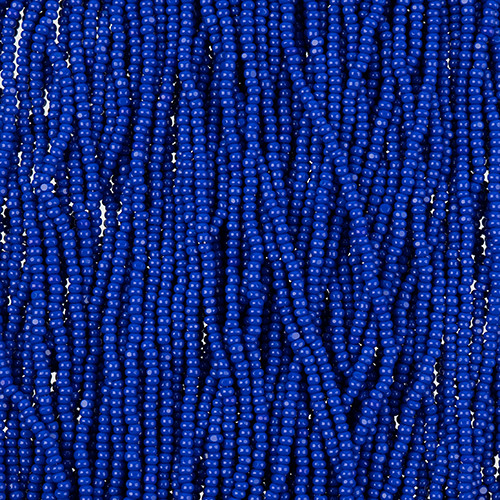 Beads Cut 11/0 Strung Opaque Royal Blue