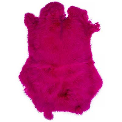 Fur Rabbit Fur Skin Dyed - Fuchsia