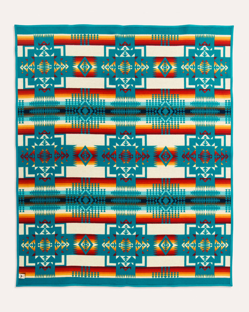 Robe Chief Joseph - Bright Turquoise Pendleton Blanket 64" X 80"