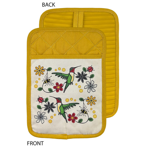Pot Holder  1pc "Hummingbird (Nenookaasi)" Storm Angeconeb