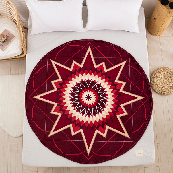 Throw Silk Touch 60" Round Diamond Star
