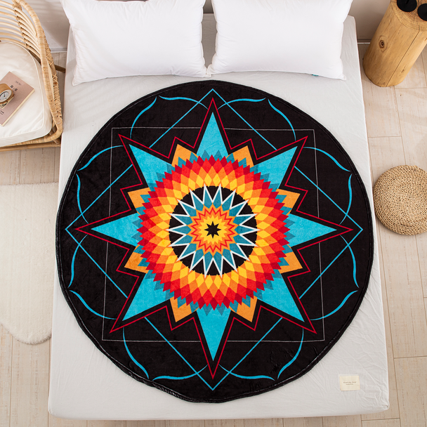 Throw Silk Touch 60" Round Diamond Star