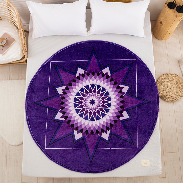 Throw Silk Touch 60" Round Diamond Star
