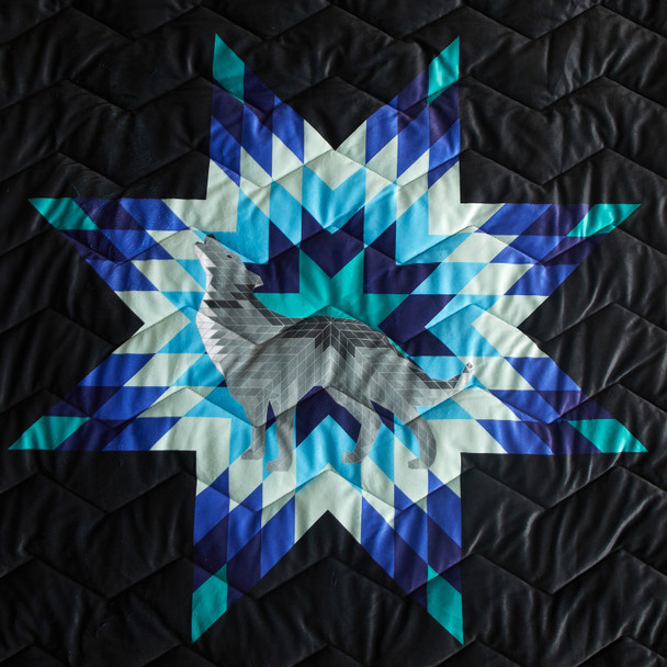 Throw Star Quilt Animals Reversible