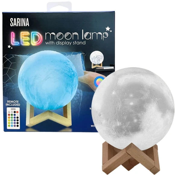 LED Moon Lamp with Display Stand