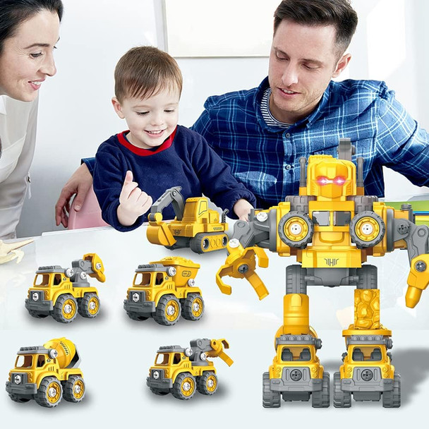 5 In 1 Build The Crew Bots DIY Robot Vehicles