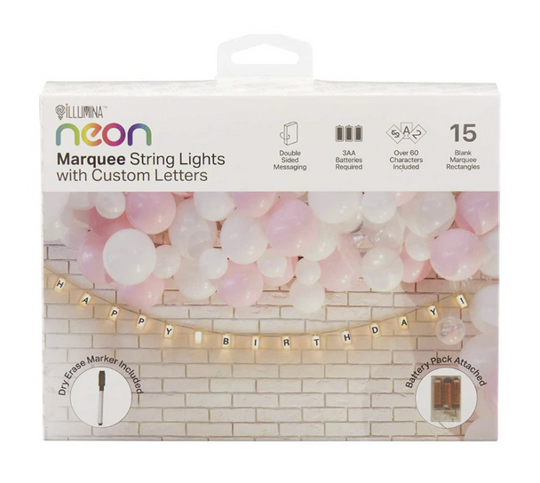 String Lights with Custom Letters Neon Marquee