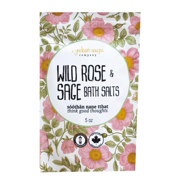 Bath Salts Wild Rose & Sage 5oz - Yukon soaps