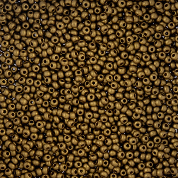 Czech Seed Bead 10/0 Gold Matt 22g Vial