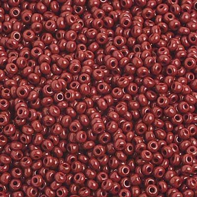 Czech Seed Beads 10/0 Strung Opaque Medium Brown