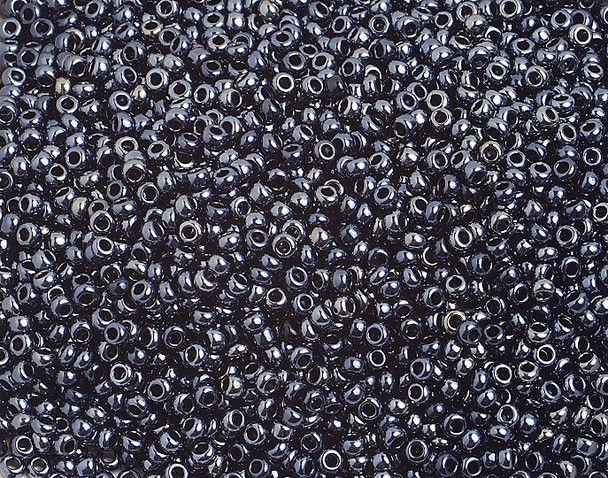 Czech Seed Beads 10/0 Strung Metallic Gunmetal