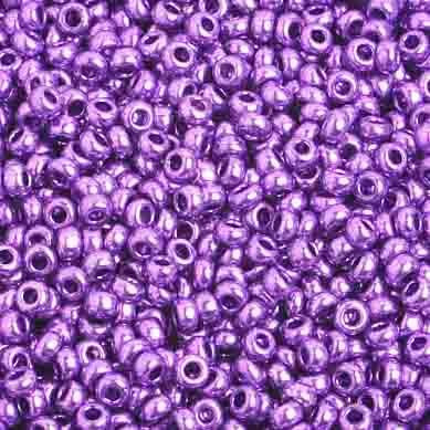 Czech Seed Beads 10/0 Strung Metallic Purple