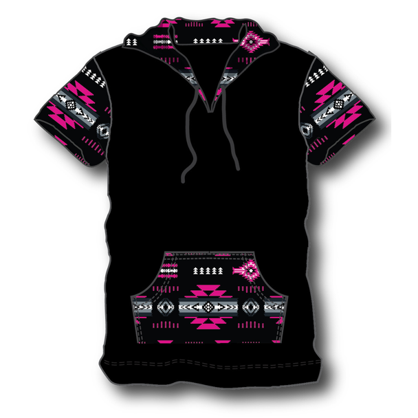 Hooded T-shirt Pink Southwest